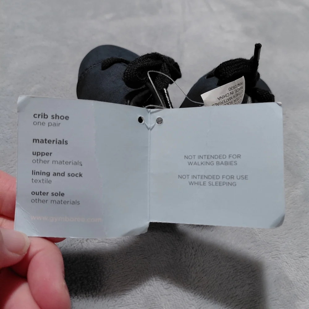 Gymboree Navy Blue Baby Crib Shoes Size 3